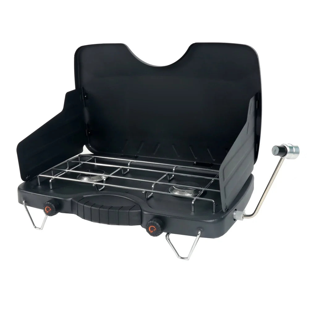 XMSJ UltrahighPerformanceUltraportable DualBurner Propane Camping Stove Windguards 20000 BTU