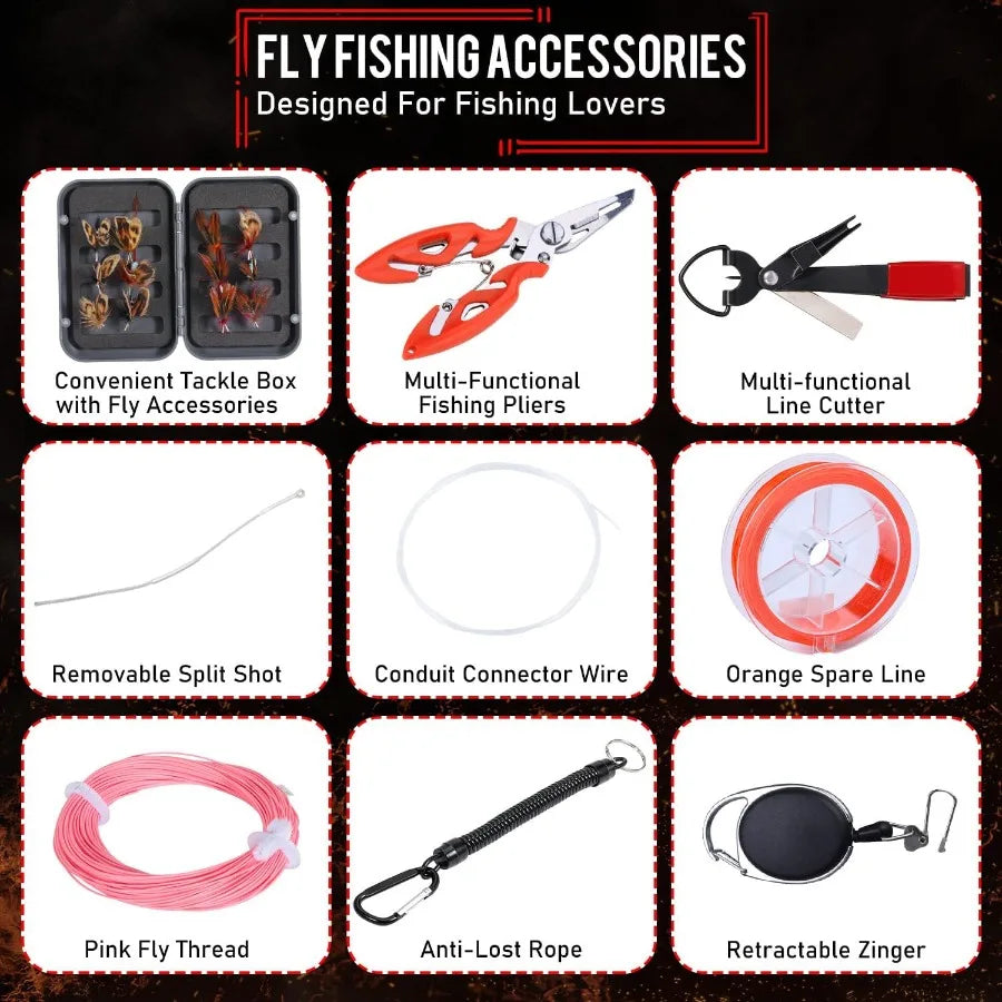 Ultra Light Fly Fishing Rod And Reel Combo With Accessories