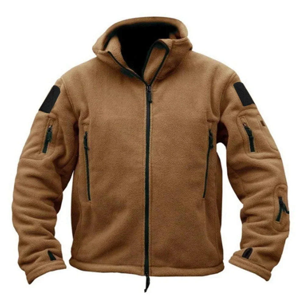 CN Military Winter Fleece Tactical Jacket Hooded For Outdoors