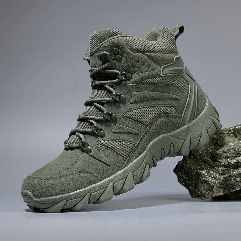 Louis Kadhrcn Men's Casual Tactical Boots Lightweight Side Zipper Outdoor