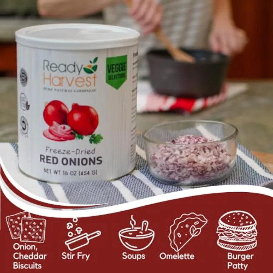 Freeze Dried Red Onions For Emergency Canned Vegetables