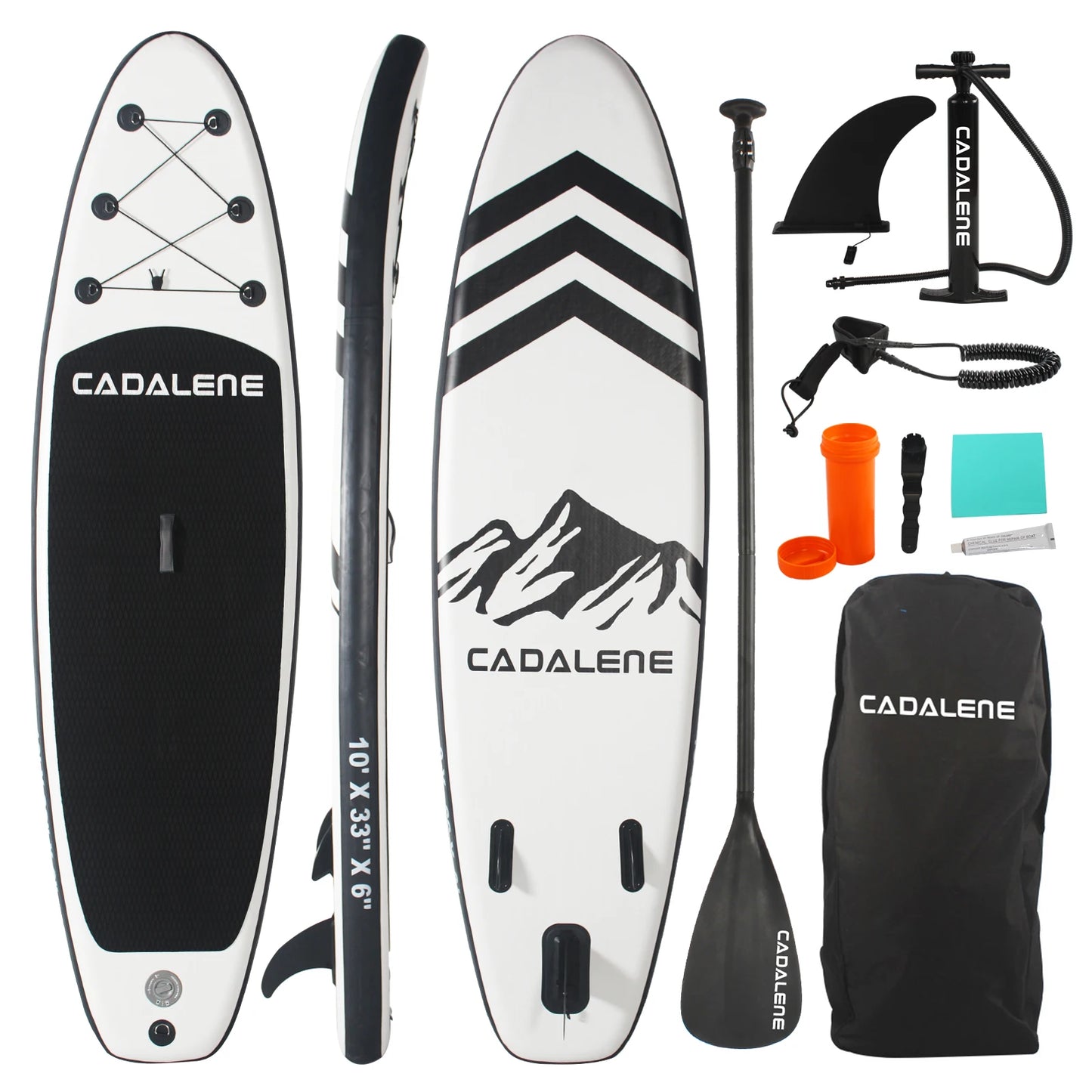CADALENE PremiumGrade Inflatable Standup Paddle Board With Aluminum Paddle Gears