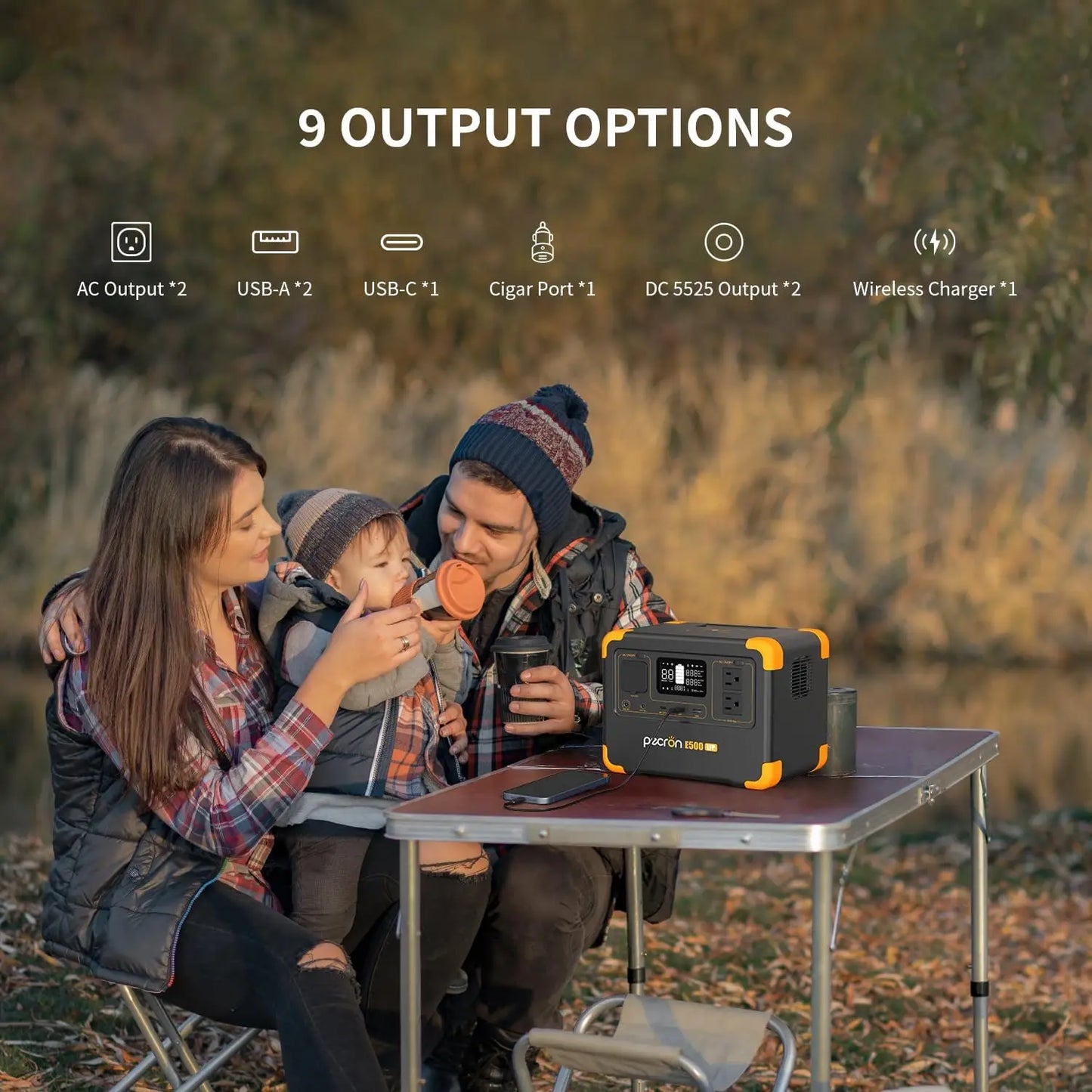 Portable Power Station 576Wh LiFePO4 Battery Solar Generator 600W