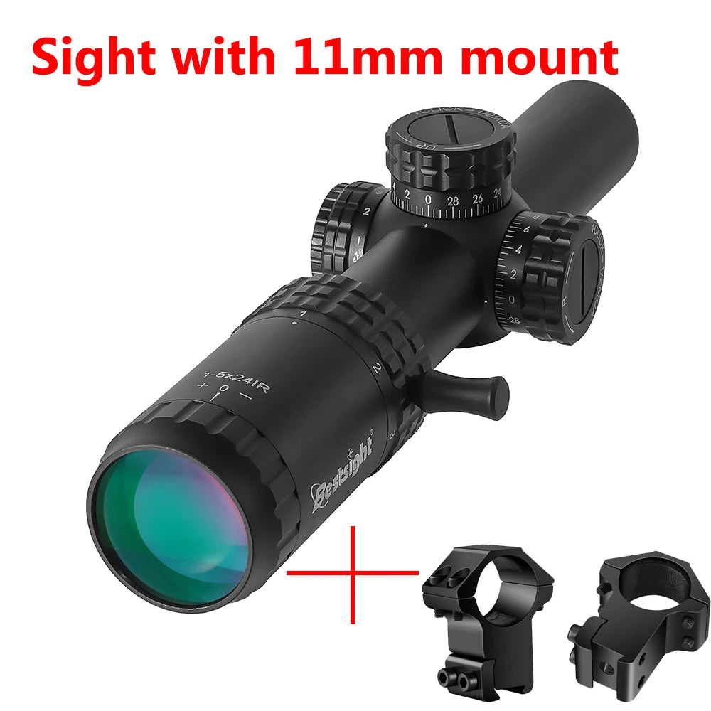 Bestsight 1-5X24 Tactical Rifle Scope With Illuminated Reticle