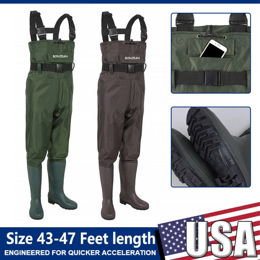 Waterproof Fishing Waders With Boots Breathable Unisex Overalls Kit