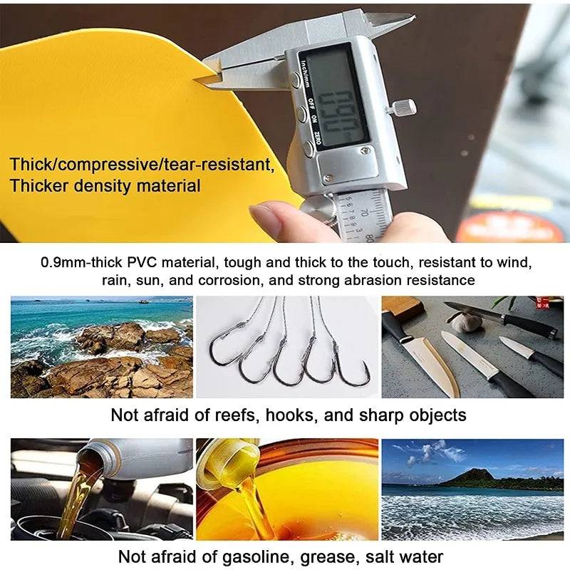 Inflatable Boat 2-3 Person Portable Raft With Aluminum Floor