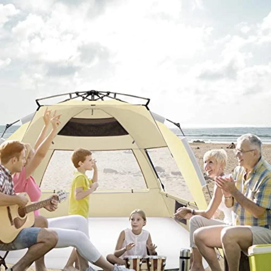 Pop Up Beach Tent Sun Shelter For 5-6 People Portable