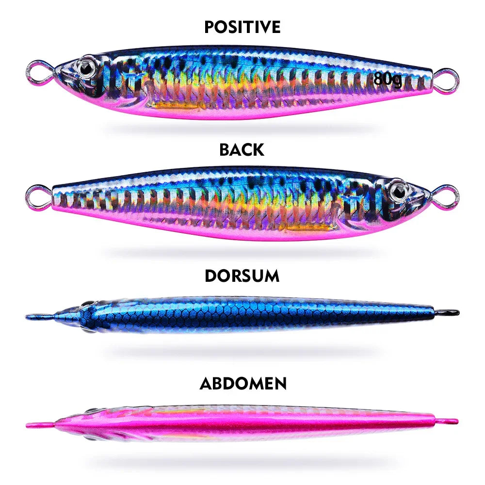 Fast Sinking 3D Printed Metal Jig Lure For Saltwater Fishing