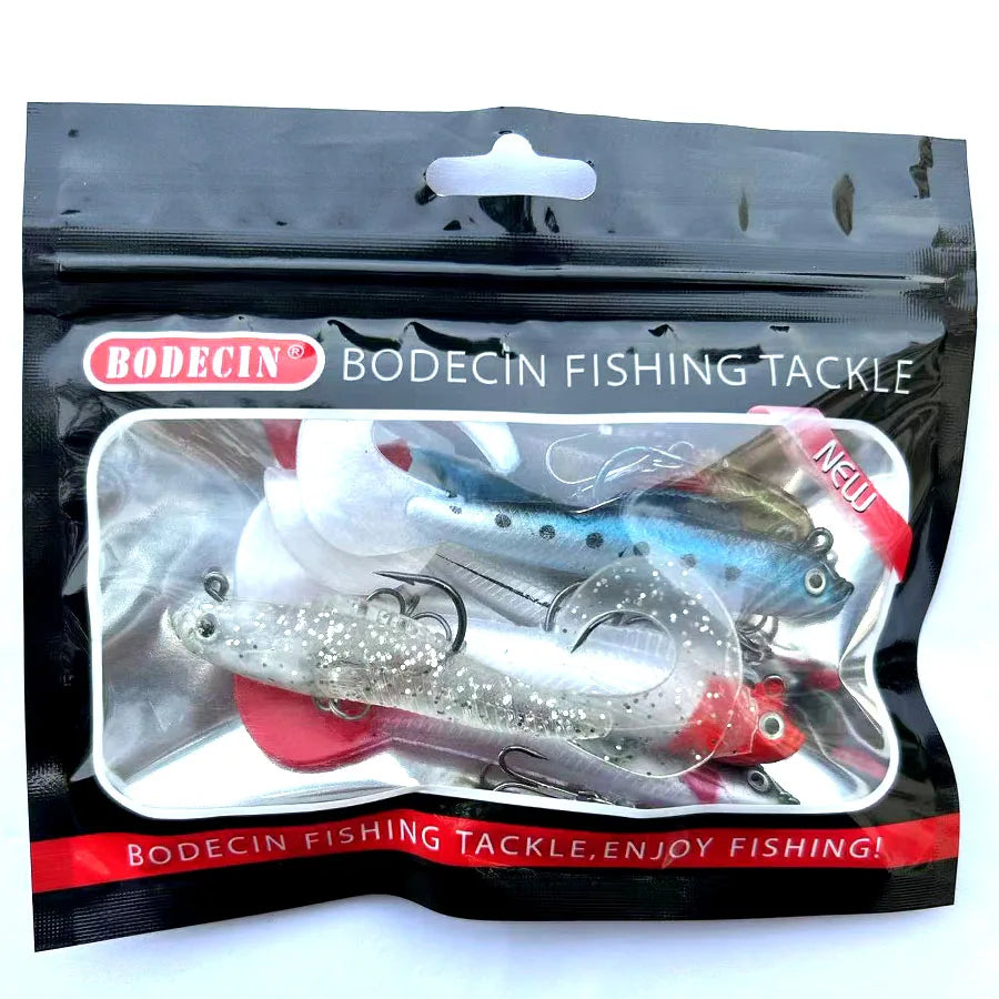 6 Piece Wobblers Soft Silicone Fishing Lures Baits Swimbaits