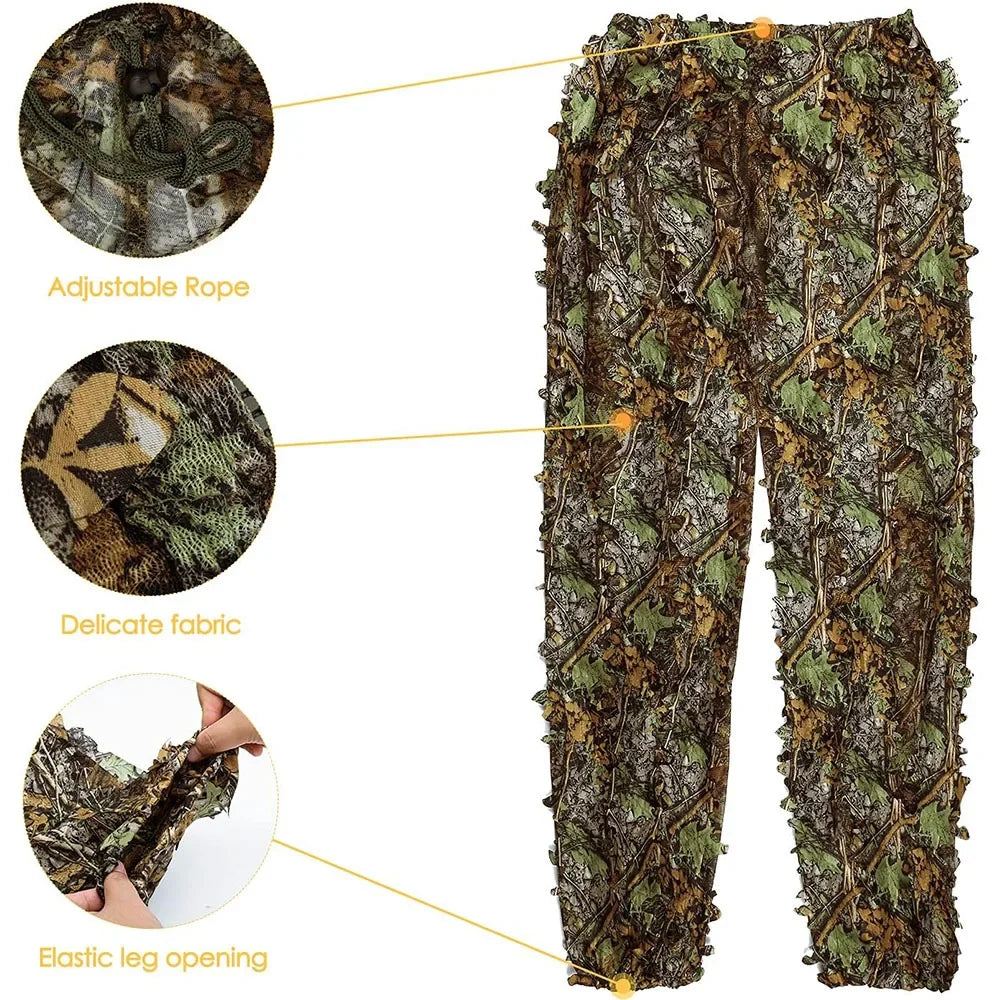 Hubei 3D Ghillie Suit Leafy Camouflage Clothing Set