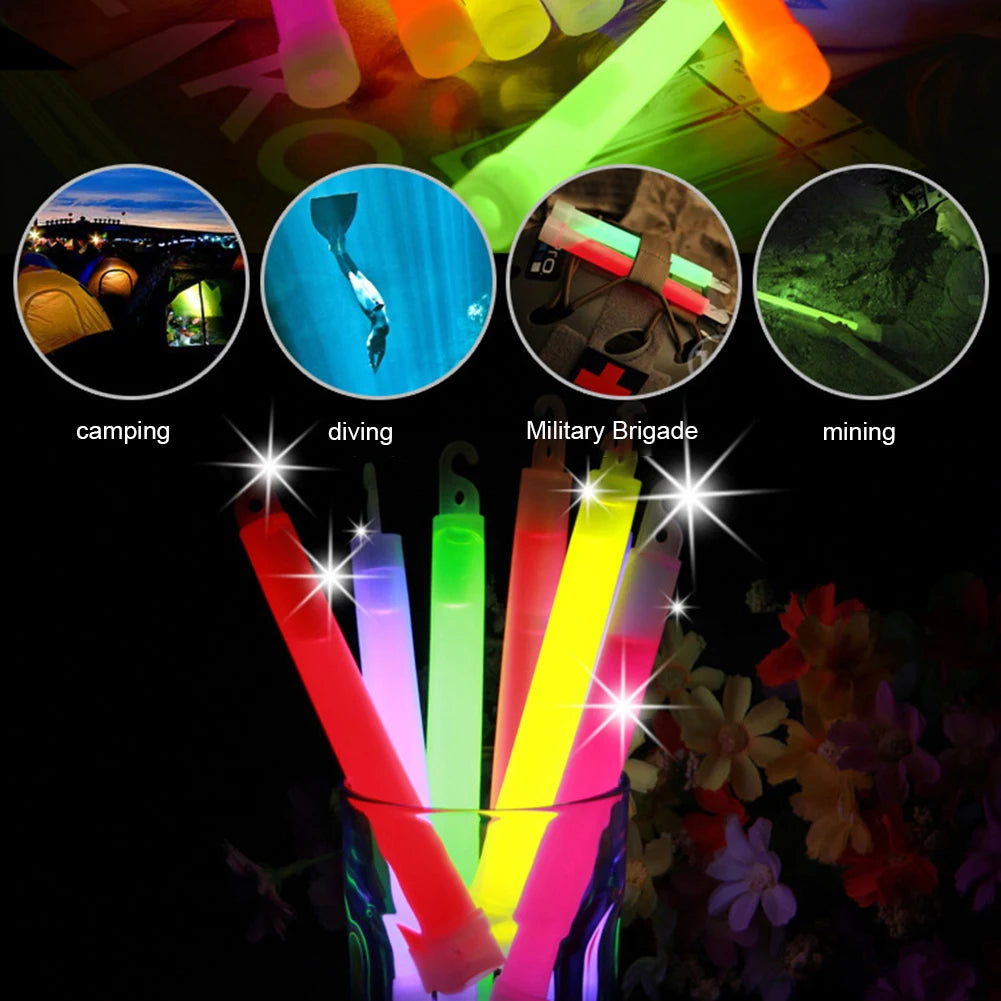 VKTECH 10 Pack Glow Light Sticks For Outdoor Survival Emergency