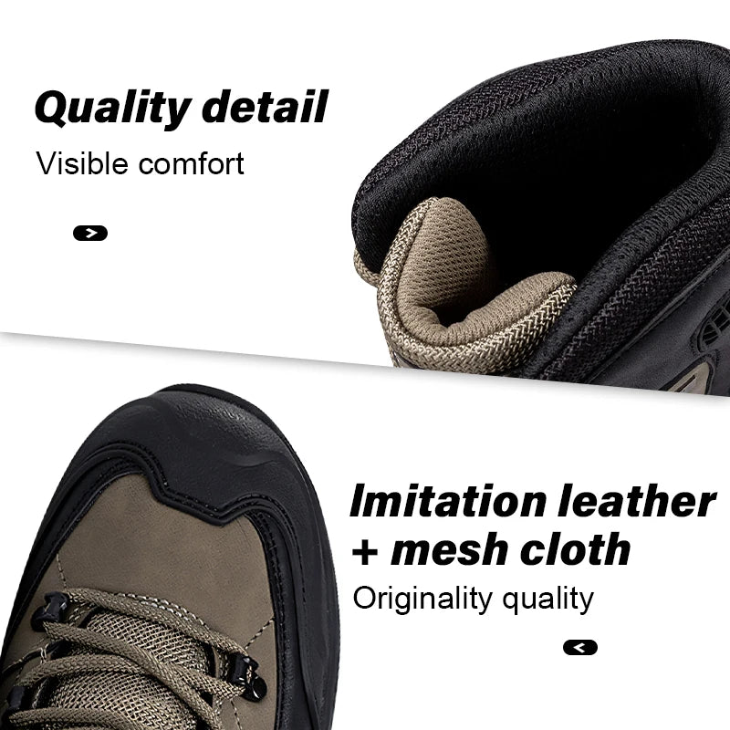 Louis Kadhrcn Mens Hiking Boots Waterproof Breathable Mountain Footwear