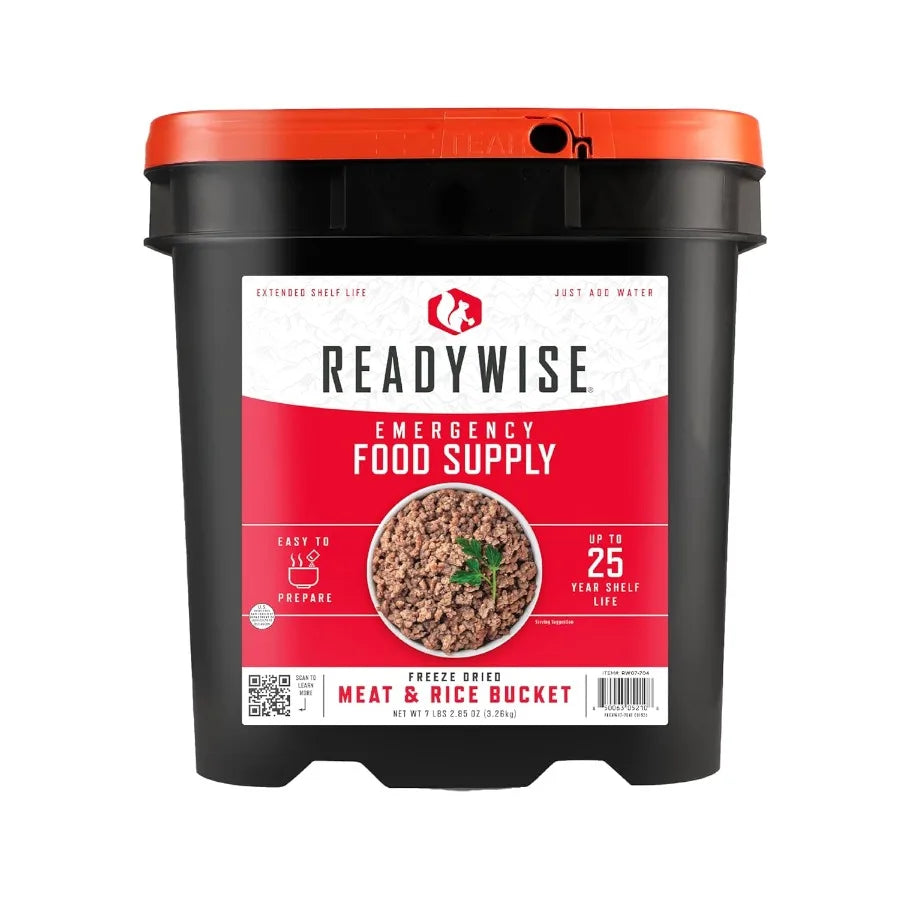 Emergency Food Supply 88 Servings Freeze Dried Meat and Rice