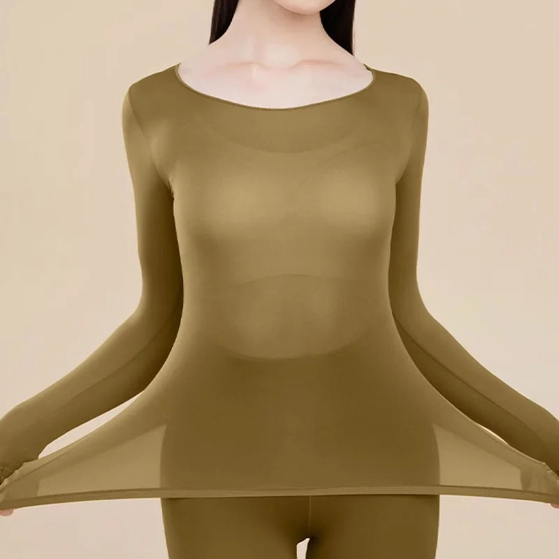 CN Thermal Women Long Sleeve Bottoming Shirt Warm Top
