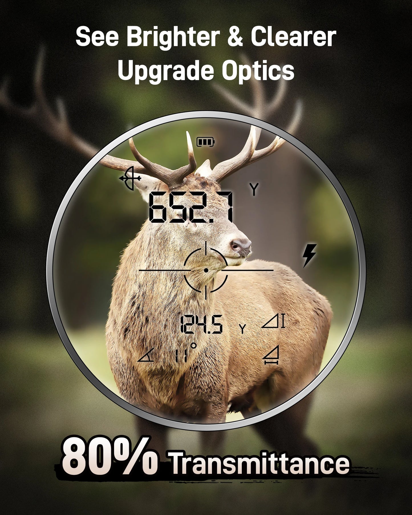 REDTIGER H002 Range Finder for Hunting, 1600 Yards Laser Rangefinder, 7X Magnification, Accurate on Angle&Speed Measure