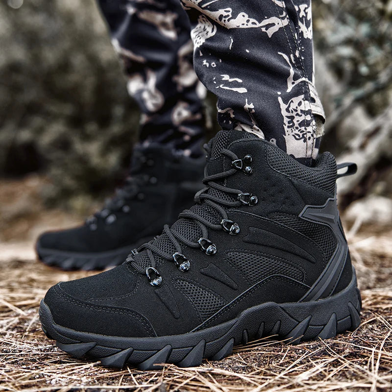 Louis Kadhrcn Men's Casual Tactical Boots Lightweight Side Zipper Outdoor