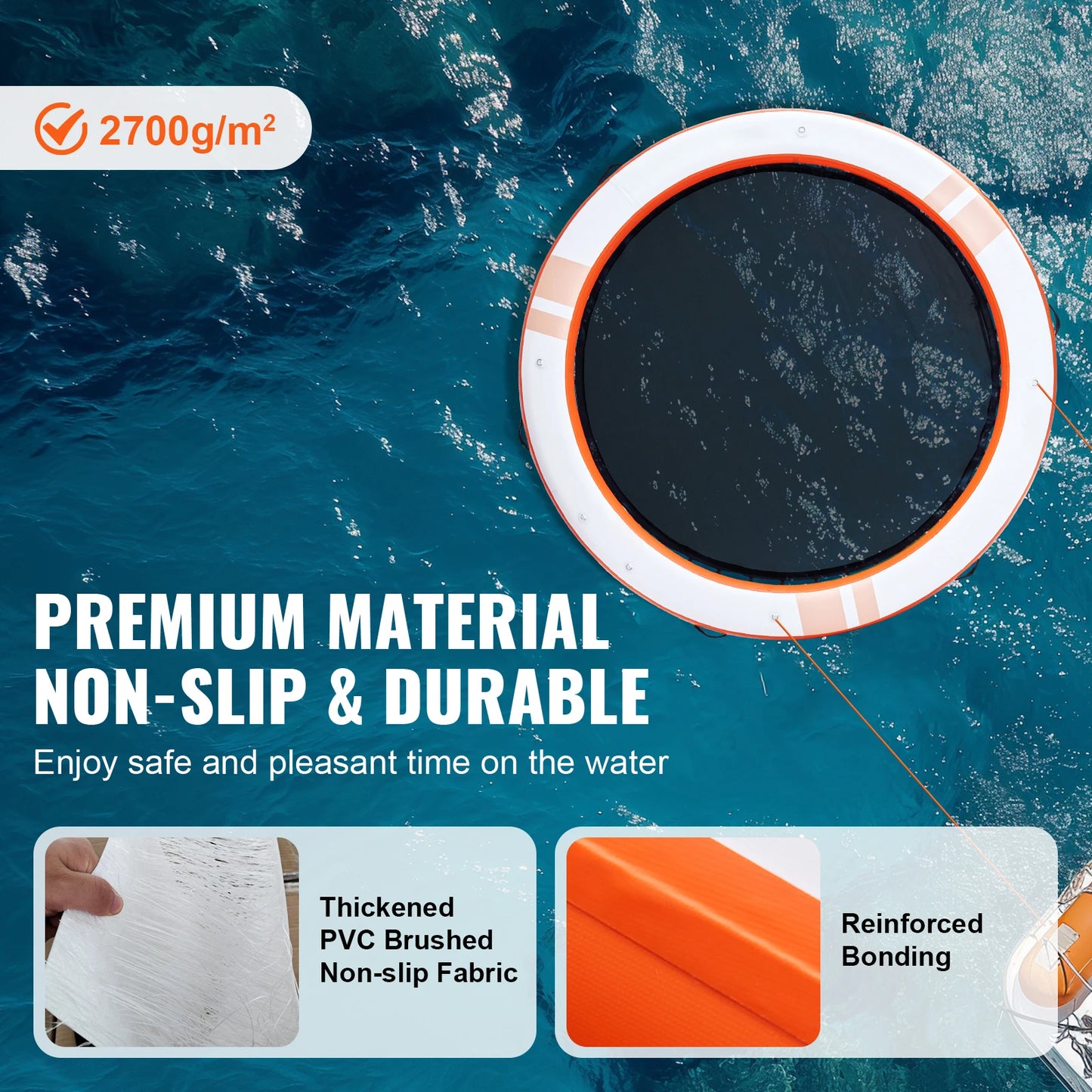 SucceBuy Inflatable Floating Dock With Detachable Ladder Carry Bag