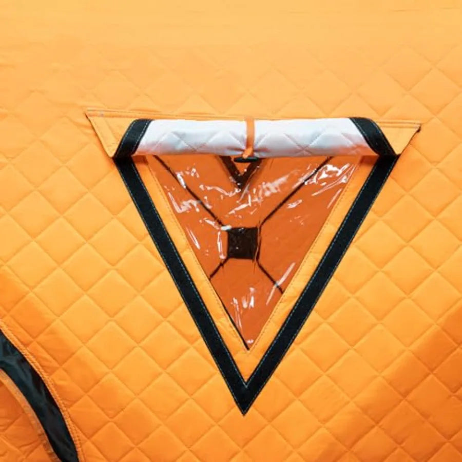 Building Ice Fishing Tent 3 Person Shelter Windproof Canvas