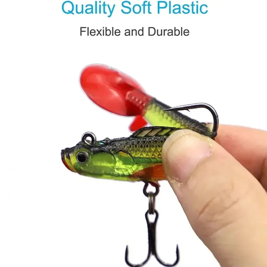 6 Piece Wobblers Soft Silicone Fishing Lures Baits Swimbaits