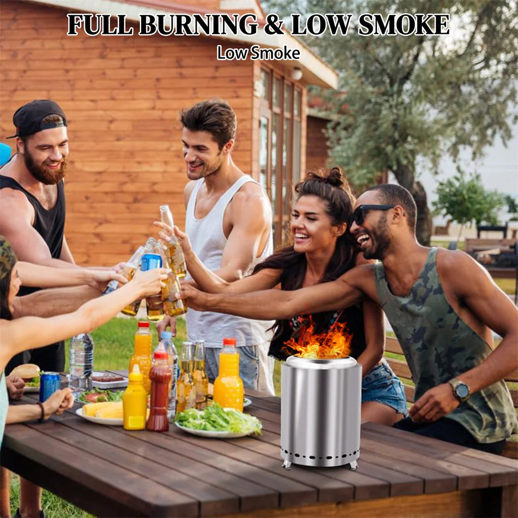 Elenxs Smokeless Fire Pit Portable For Camping And Patio