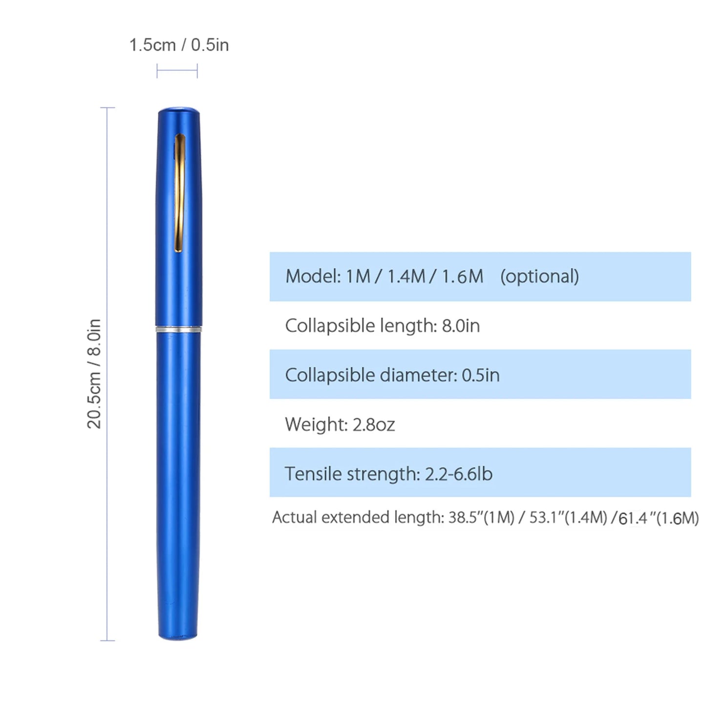 Mini Pen Fishing Pole Kit Aluminum alloy Pocket Collapsible Fishing Rod Reel Combo Telescopic Fishing Rod Spinning Reel Combo