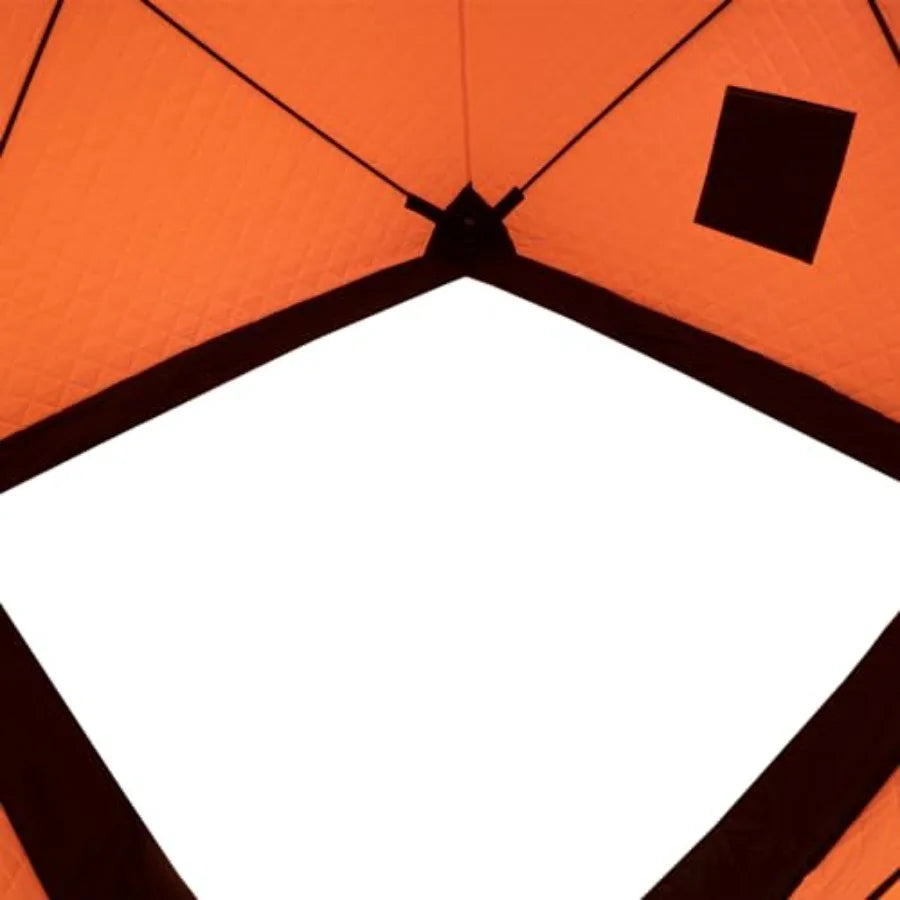 Building Ice Fishing Tent 3 Person Shelter Windproof Canvas