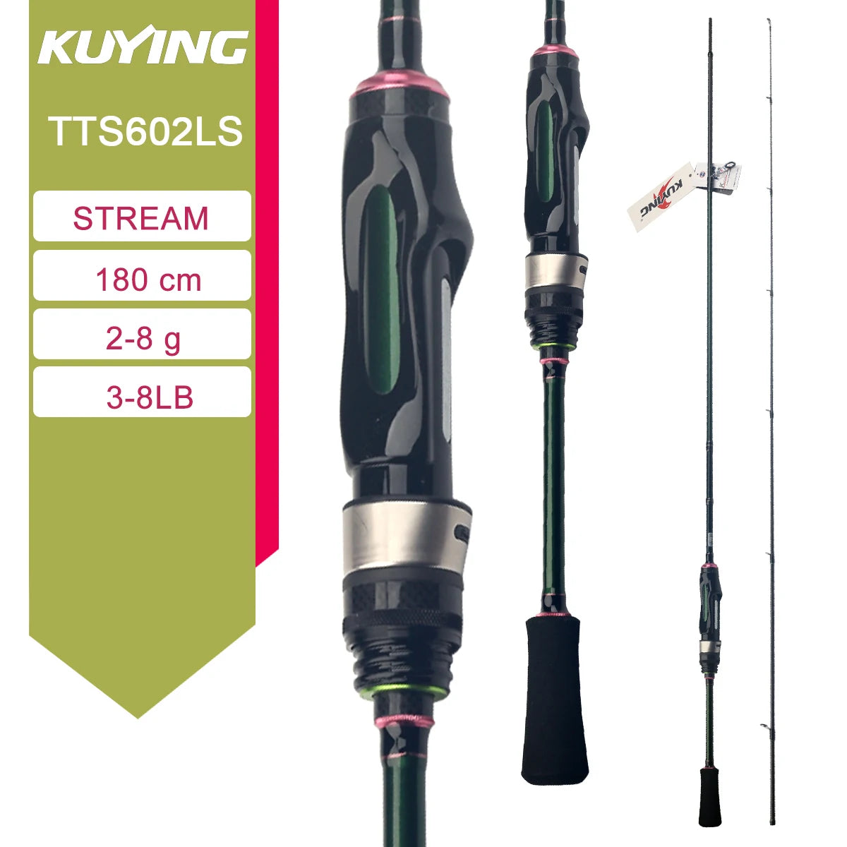 Kuying Carbon Fishing Rod Lure Cast Spinning River Stream