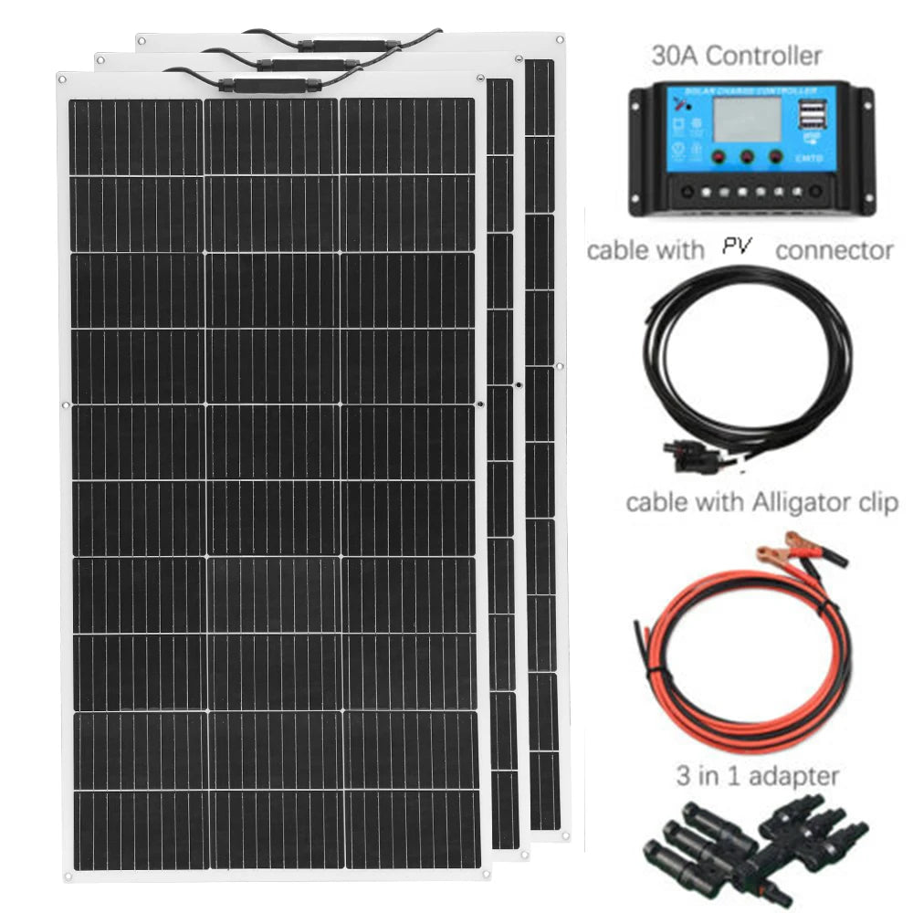 Xinpuguang 100W Flexible Monocrystalline Solar Panel For 12V PowerSystems Rechargeable