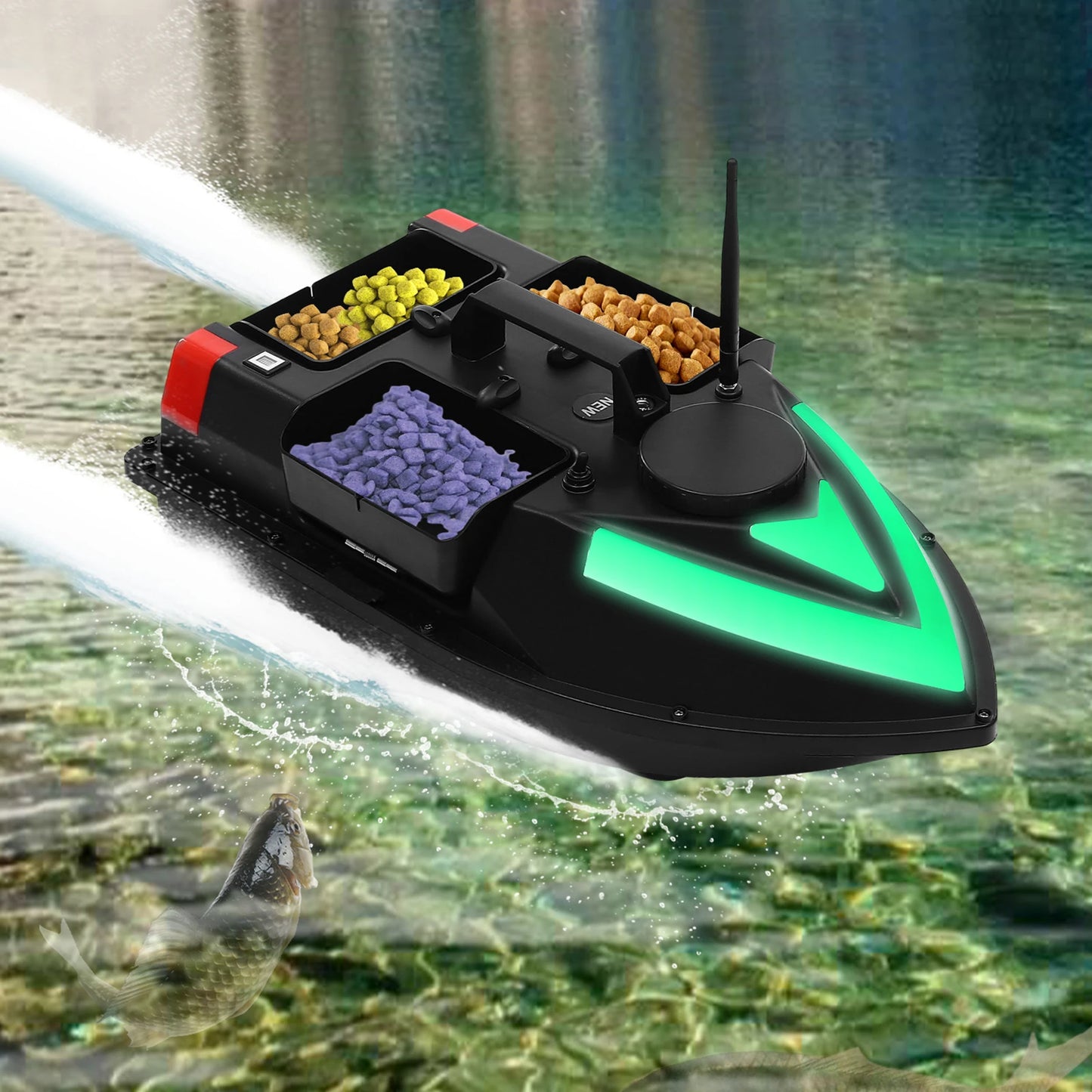 Hign Concerned RC Fishing Bait Boat With AdvancedDepthMeasurement Sounder GPSNavigator