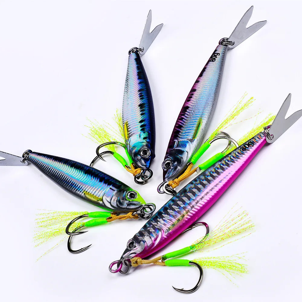 Fast Sinking 3D Printed Metal Jig Lure For Saltwater Fishing