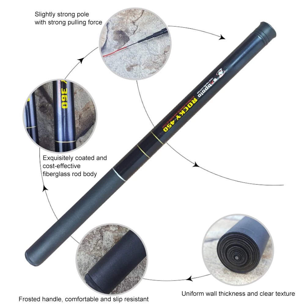 Shunmaii Telescopic Fishing Rod Ultralight FRP Lake River Pond