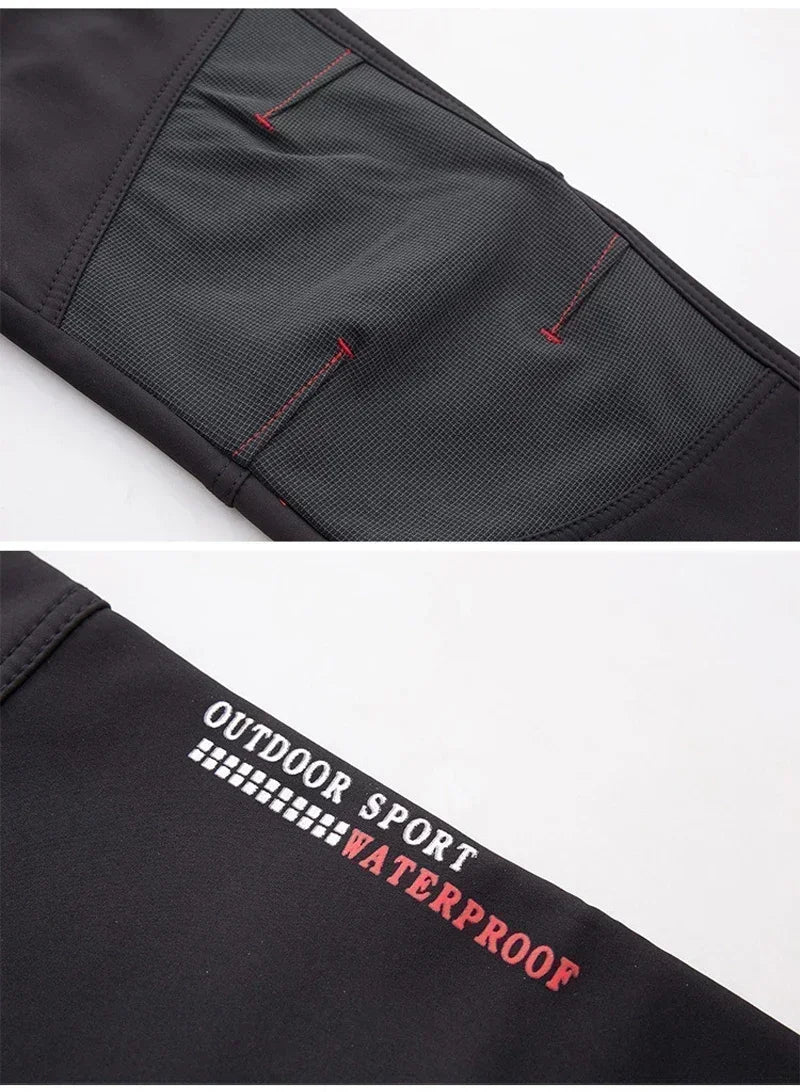 Tlothes Mens Hiking Pants Winter Fleece Lined Tactical Trekking