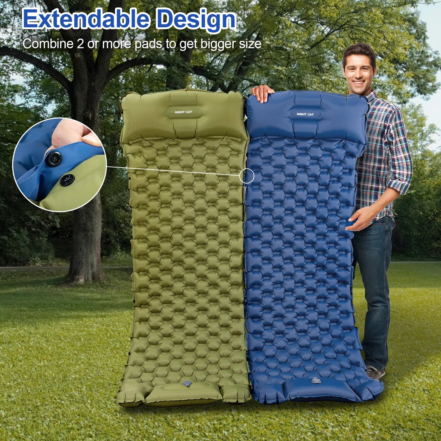 Ultralight Waterproof Air Mattress With Built In Pump And Pillow