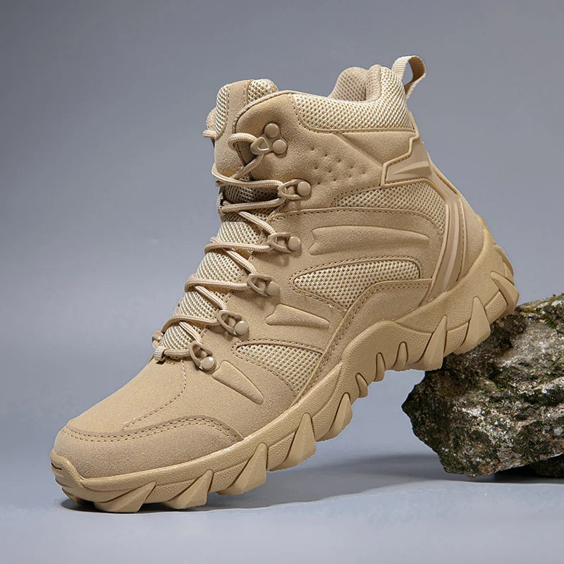 Louis Kadhrcn Men's Casual Tactical Boots Lightweight Side Zipper Outdoor