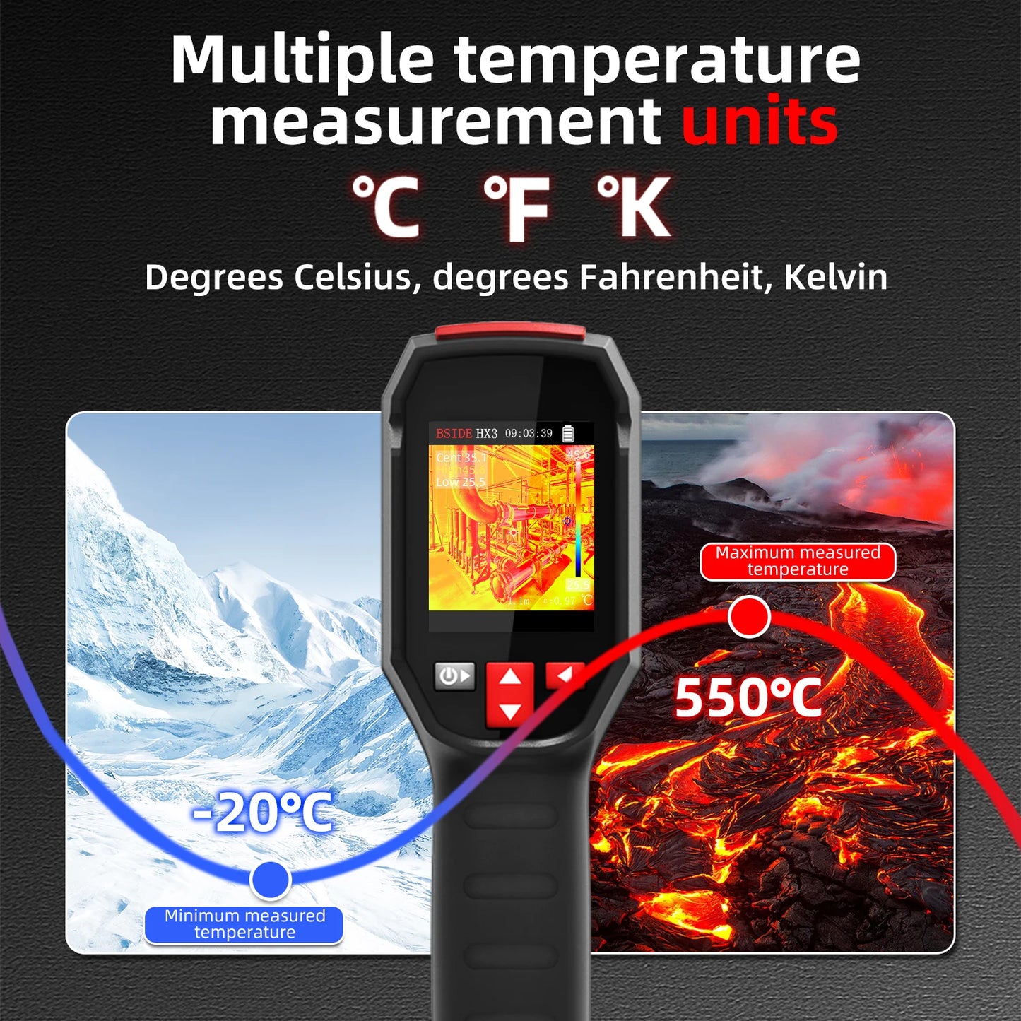 BSIDE Smart Portable Thermal Imager With 15 Color Palettes