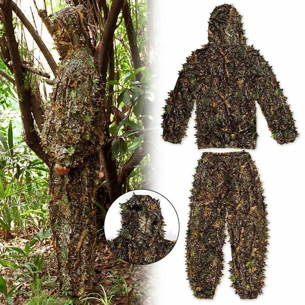 Hubei 3D Ghillie Suit Leafy Camouflage Clothing Set
