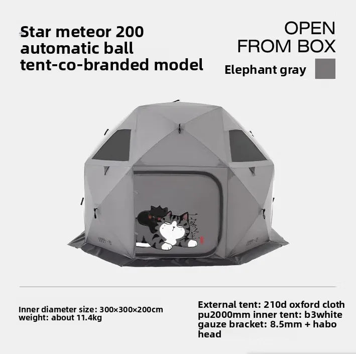 LUING BOX Outdoor Dome Tent With Automatic Opening Spherical Folding