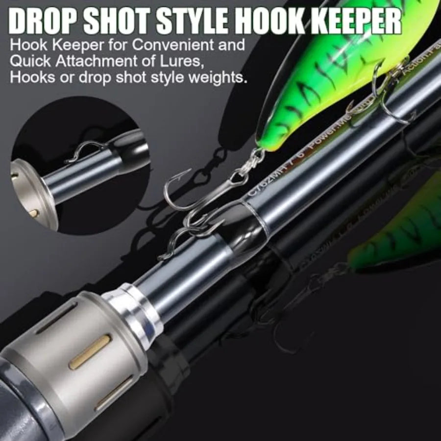 Spinning Fishing Rod And Reel Combo With Split Grip Handle