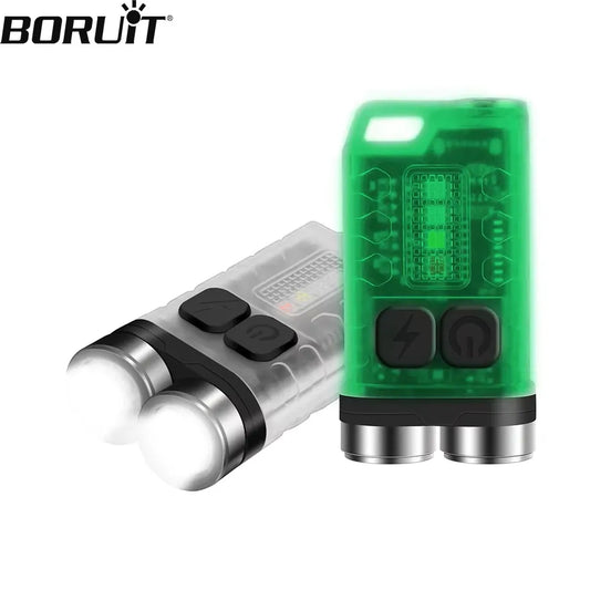 BORUiT V3 Keychain UV LED EDC Flashlight With Magnet
