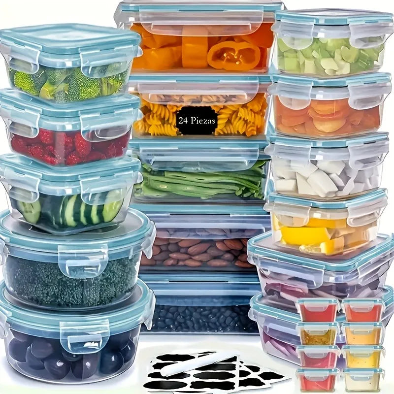 BPA-Free 24-Piece Food Storage Set With Airtight Containers and Lids