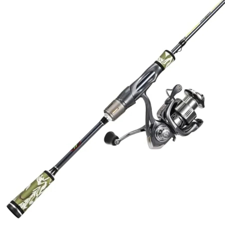 Spinning Fishing Rod And Reel Combo With Split Grip Handle
