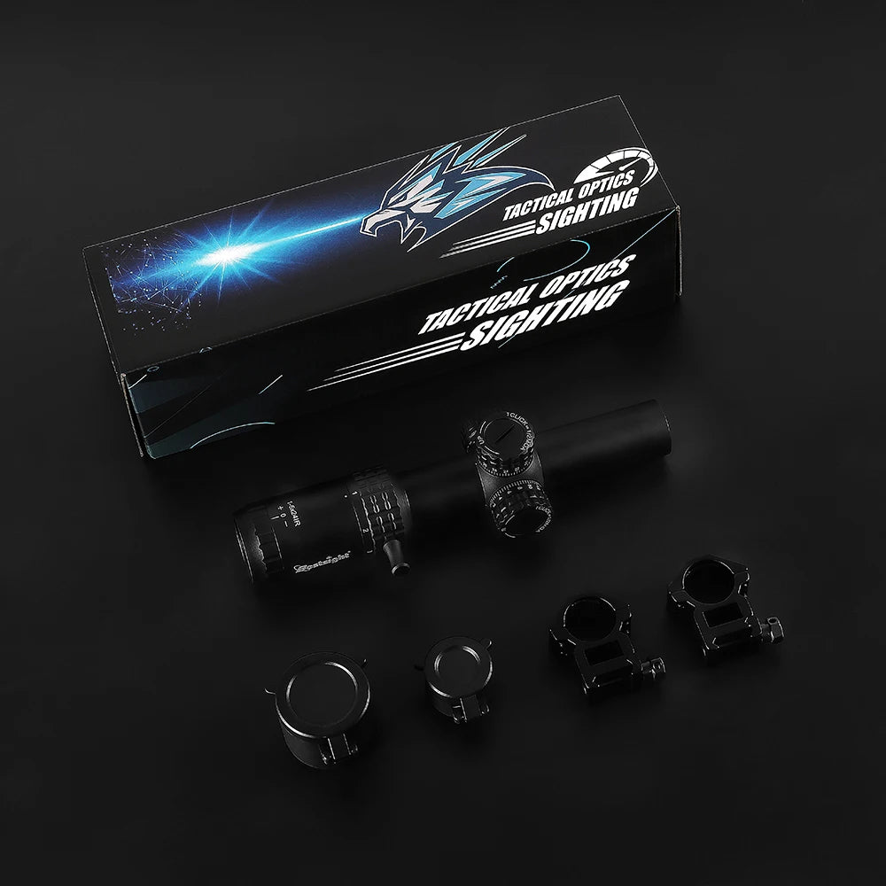 Bestsight 1 To 5X24 Tactical Rifle Scope Red Green Illuminated Reticle Second Focal Plane IPX7