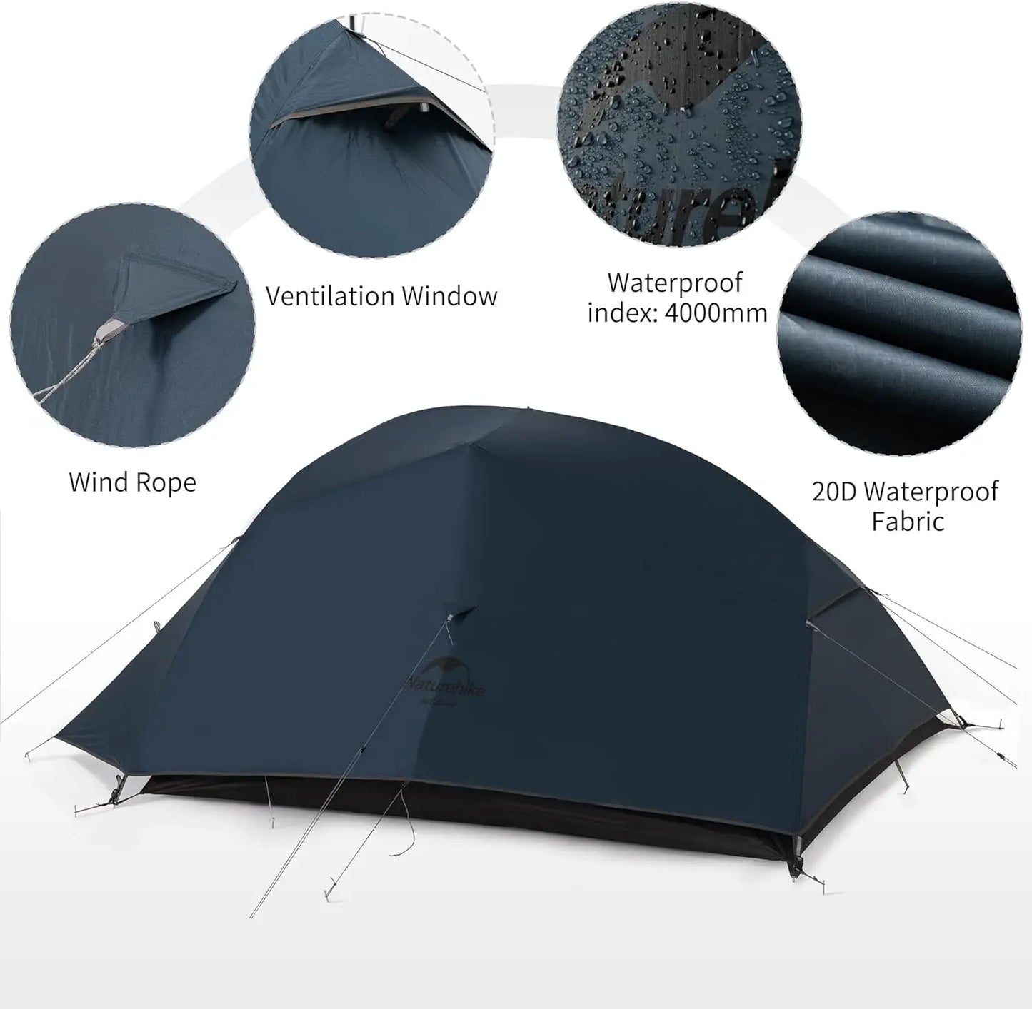 YTYIN Cloud-Up 3 Person Free Standing Tent for 3-Season Backpacking