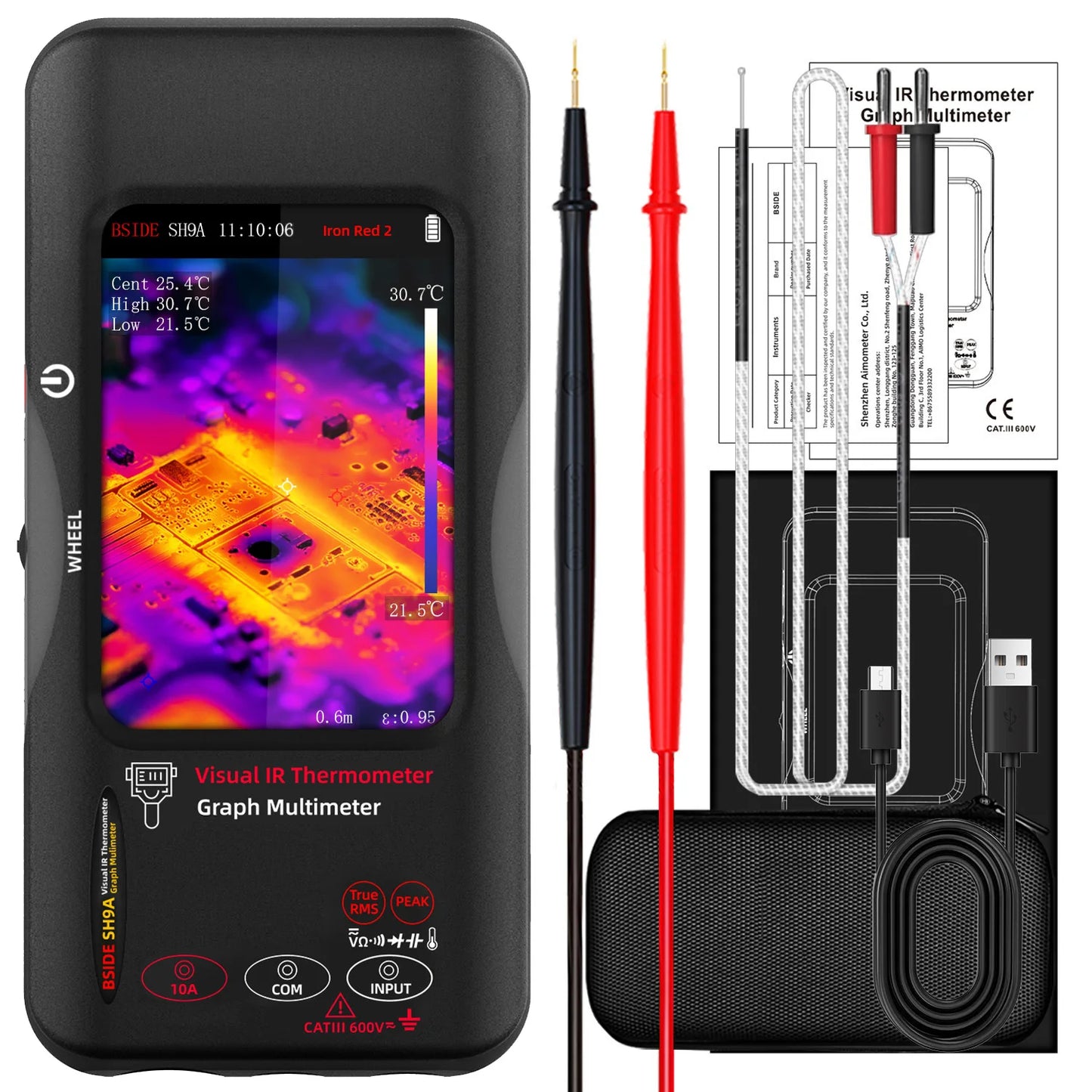 BSIDE Touchscreen Thermal Imager Multimeter 320x240 Resolution