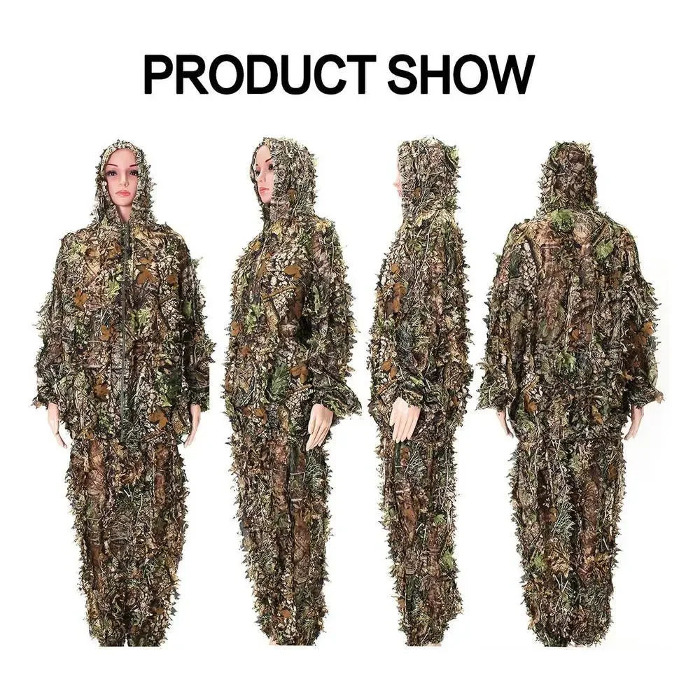 Hubei 3D Ghillie Suit Leafy Camouflage Clothing Set