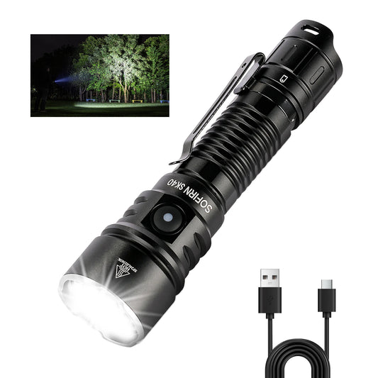 Sofirn SK40 SFT70 3200lm LED Tactical Flashlight 21700 Rechargeable