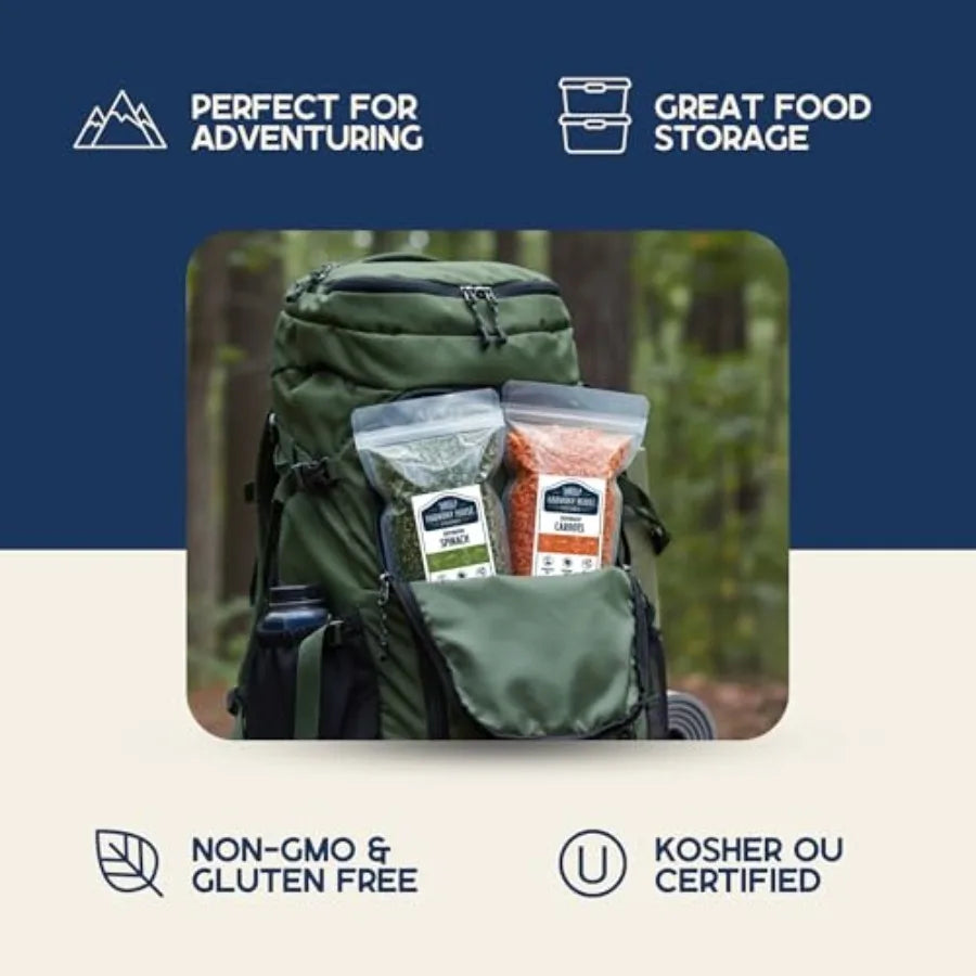 Harmony House Foods Backpacking Kit Lightweight Meals Resealable Pouches