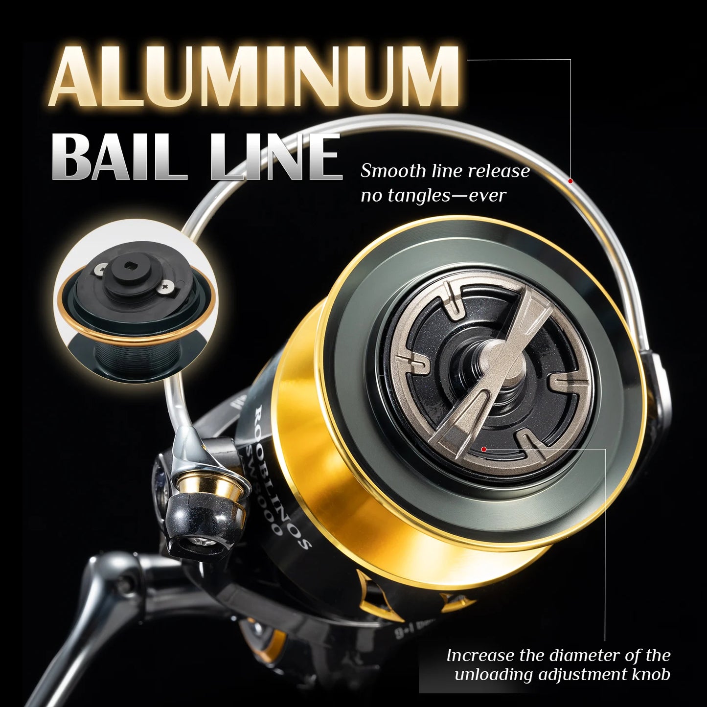 Rooblinos SW Ultralight Saltwater Spinning Reel Nine Plus One Bearings