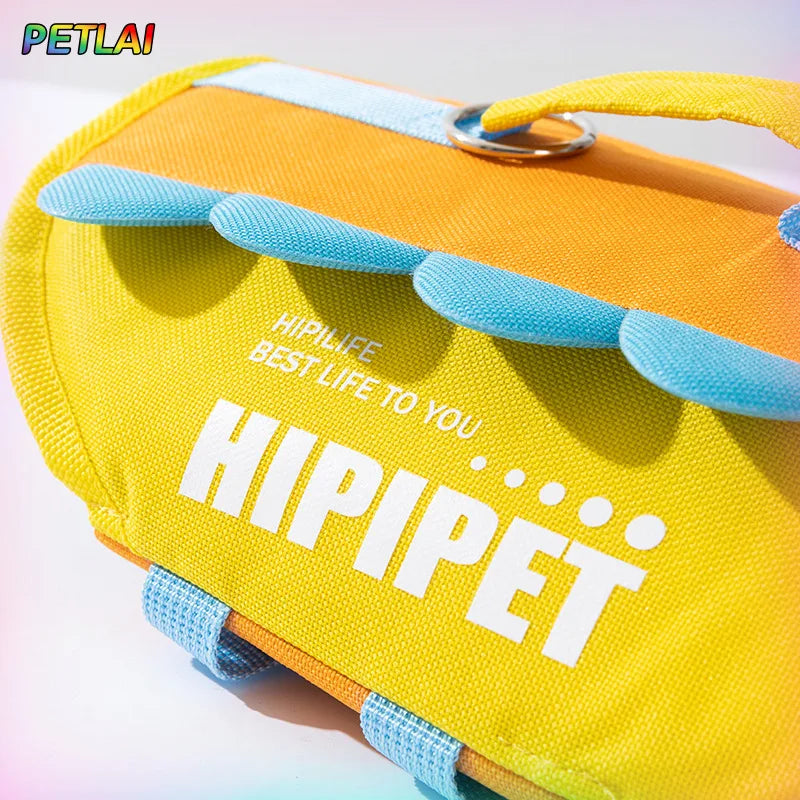 Dog Life Jacket Vest For Summer Swimming Super Buoyancy Polyester