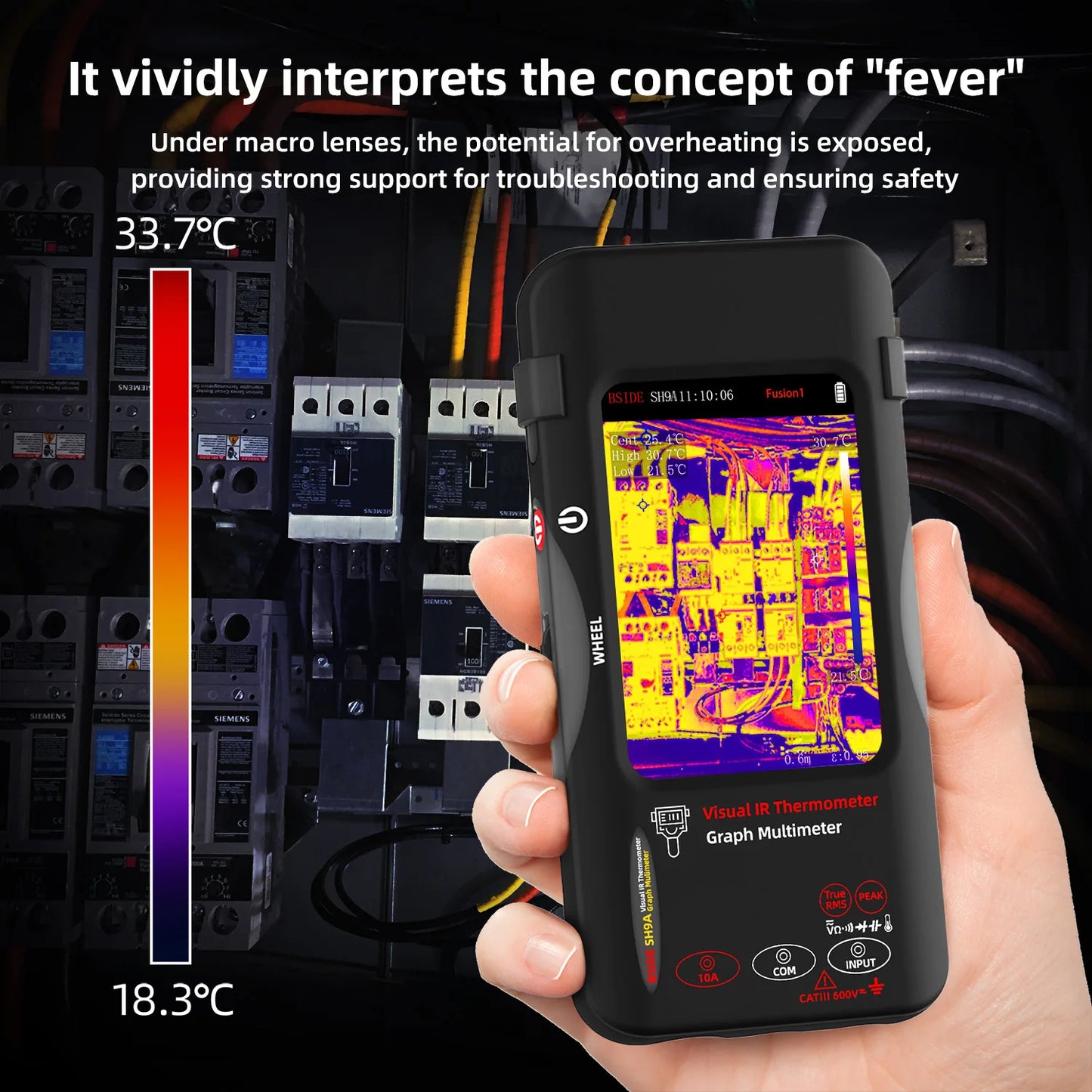 BSIDE Touchscreen Thermal Imager Multimeter 320x240 Resolution